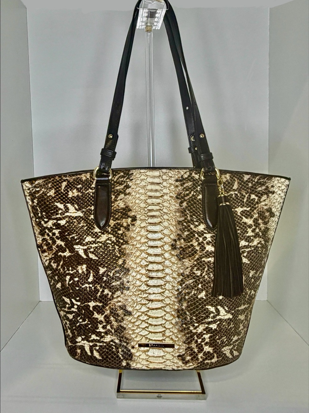 Brahmin Medium Bowie in Espresso Mist - MINT